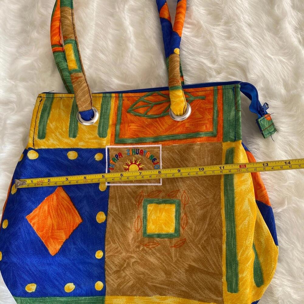 Colorful Patchwork Pattern Tote Bag - image 3